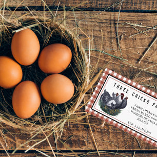 Farm Fresh Vintage Hen Farmhouse Business Card