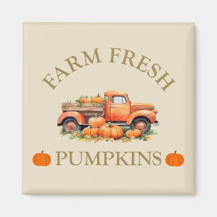Farm fresh watercolor pumpkins fall autumn magnet