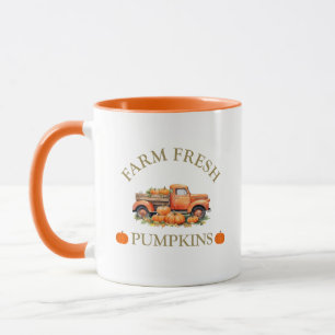 Farm fresh watercolor pumpkins fall autumn mug