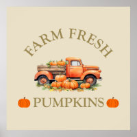 Farm fresh watercolor pumpkins fall autumn
