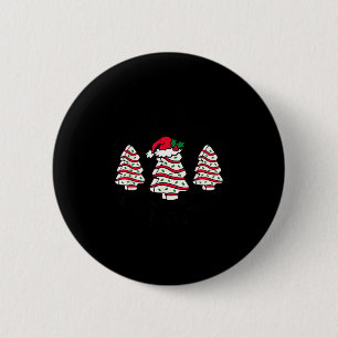 Farm Fresh Xmas Tree Cakes Retro Vintage Graphic C 6 Cm Round Badge