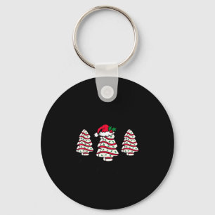 Farm Fresh Xmas Tree Cakes Retro Vintage Graphic C Key Ring