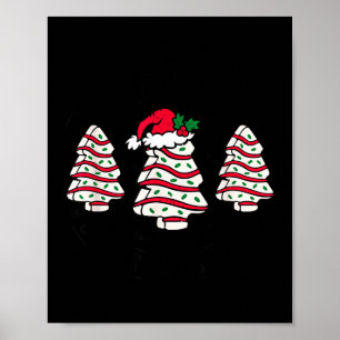 Farm Fresh Xmas Tree Cakes Retro Vintage Graphic C Poster