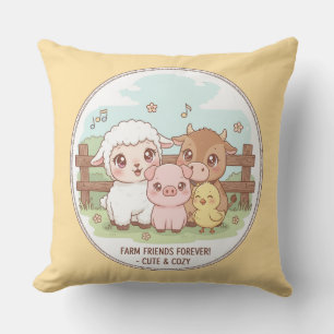 Farm friends forever - cute & cosy cushion
