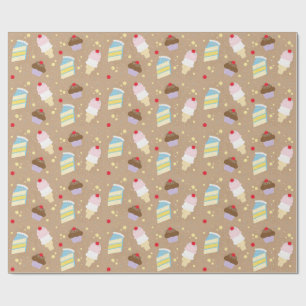 Farm Friends Sweet Treats Birthday Party Wrapping Paper