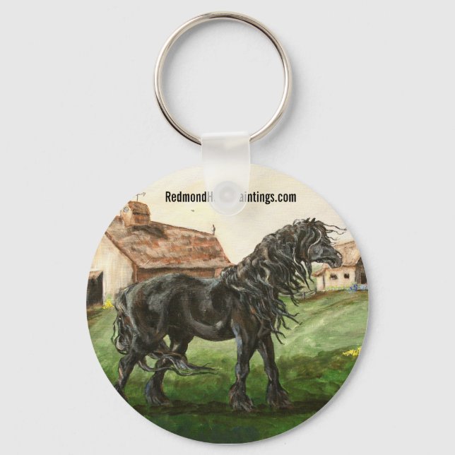 Farm Friesian Keychain (Front)