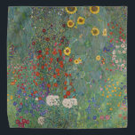 Farm Garden Sunflowers by Gustav Klimt Painting Bandana<br><div class="desc">Imperial Austrian Painter Gustav Klimt's masterpiece : Farm Garden with Sunflowers</div>