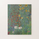 Farm Garden Sunflowers by Gustav Klimt Painting Jigsaw Puzzle<br><div class="desc">Imperial Austrian Painter Gustav Klimt's masterpiece : Farm Garden with Sunflowers</div>