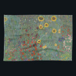 Farm Garden Sunflowers by Gustav Klimt Painting Tea Towel<br><div class="desc">Imperial Austrian Painter Gustav Klimt's masterpiece : Farm Garden with Sunflowers</div>