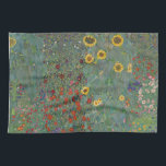 Farm Garden Sunflowers by Gustav Klimt Painting Tea Towel<br><div class="desc">Imperial Austrian Painter Gustav Klimt's masterpiece : Farm Garden with Sunflowers</div>