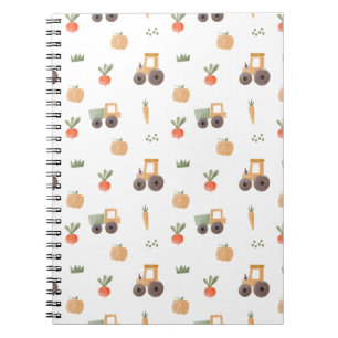 Farm Garden Watercolor Fun Pattern Notebook