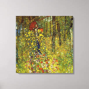 Farm Garden with Crucifix by Gustav Klimt Canvas Print