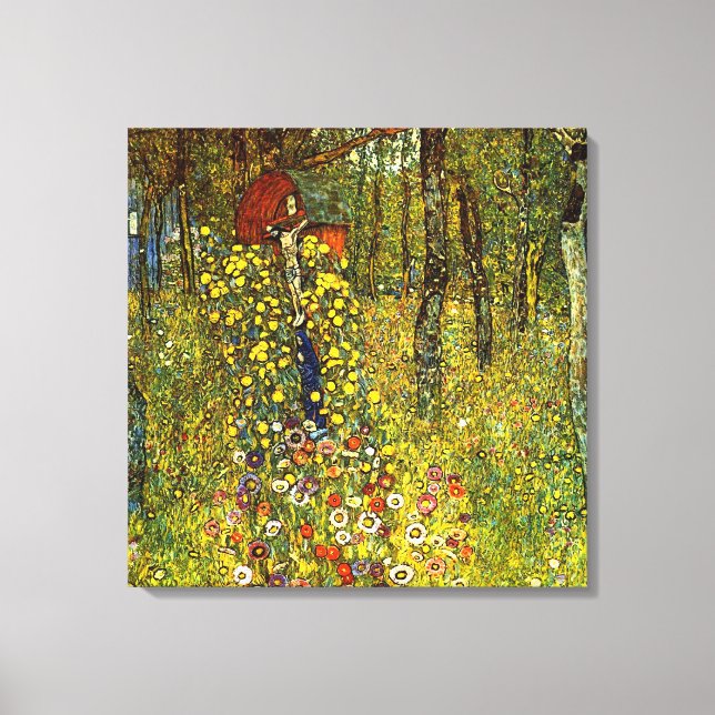 Farm Garden with Crucifix by Gustav Klimt Canvas Print (Front)