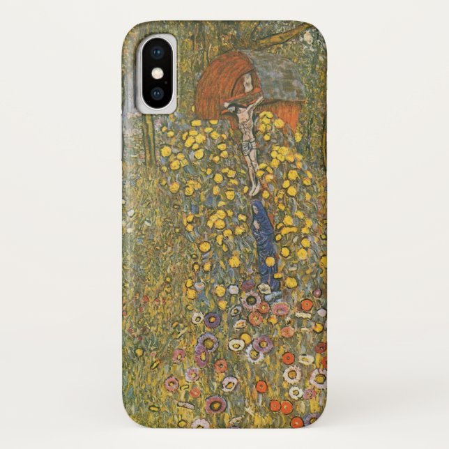 Farm Garden With Crucifix (by Gustav Klimt) Case-Mate iPhone Case (Back)