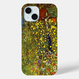 Farm Garden with Crucifix by Gustav Klimt iPhone 15 Case