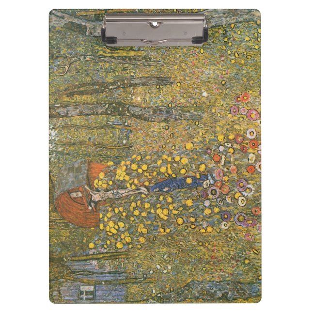 Farm Garden With Crucifix (by Gustav Klimt) Clipboard (Front)