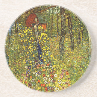 Farm Garden with Crucifix by Gustav Klimt Coaster