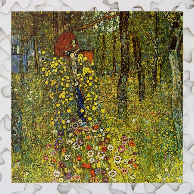 Farm Garden with Crucifix by Gustav Klimt Jigsaw Puzzle (Creator Uploaded)