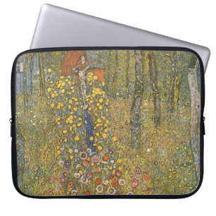Farm Garden With Crucifix (by Gustav Klimt) Laptop Sleeve