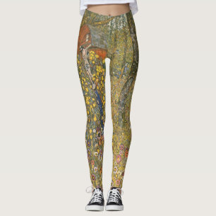 Farm Garden With Crucifix (by Gustav Klimt) Leggings