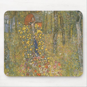 Farm Garden With Crucifix (by Gustav Klimt) Mouse Mat