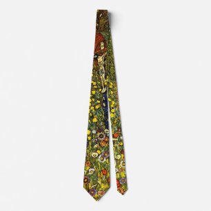Farm Garden with Crucifix by Gustav Klimt Tie