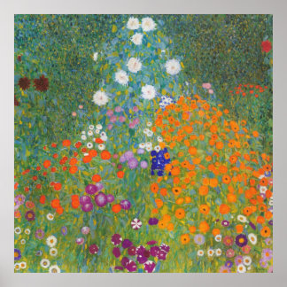 Farm Garden with Crucifix — Gustav Klimt Poster