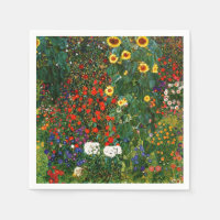 Farm Garden with Sunflowers, art by Gustav Klimt