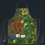 Farm Garden with Sunflowers by Gustav Klimt Apron<br><div class="desc">Farm Garden with Sunflowers,  famous painting by Gustav Klimt</div>