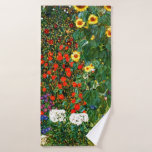 Farm Garden with Sunflowers by Gustav Klimt Bath Towel<br><div class="desc">Farm Garden with Sunflowers,  famous painting by Gustav Klimt</div>