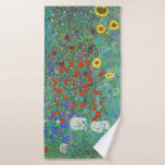 Farm Garden with Sunflowers by Gustav Klimt Bath Towel<br><div class="desc">Please visit my store for more interesting design and more colour choice.
=> zazzle.com/colorfulworld*</div>