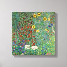 Farm Garden with Sunflowers by Gustav Klimt