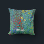 Farm Garden with Sunflowers by Gustav Klimt  Cushion<br><div class="desc">Farm Garden with Sunflowers by Gustav Klimt</div>