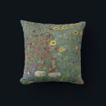 Farm Garden with Sunflowers by Gustav Klimt Cushion<br><div class="desc">Bring the beauty of Gustav Klimt's famous painting into your home with our Farm Garden with Sunflowers pillow. Featuring stunningly intricate details and vibrant colours, this pillow is the perfect addition to any living space. The high-quality print captures the essence of the artwork, and the design is sure to add...</div>