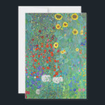 Farm Garden with Sunflowers by Gustav Klimt Holiday Card<br><div class="desc">Please visit my store for more interesting design and more colour choice => zazzle.com/colorfulworld*</div>