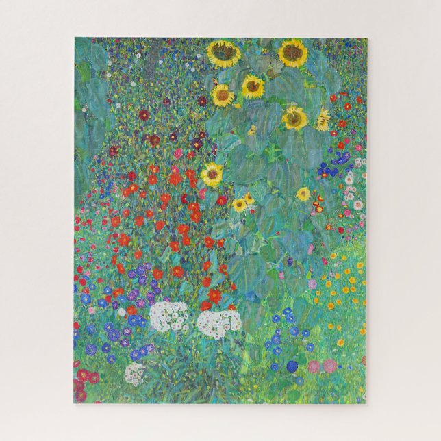 Farm Garden with Sunflowers by Gustav Klimt Jigsaw Puzzle (Vertical)