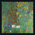 Farm Garden with Sunflowers by Gustav Klimt Poster<br><div class="desc">Farm Garden with Sunflowers by Gustav Klimt</div>