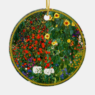 Farm Garden with Sunflowers Ceramic Tree Decoration