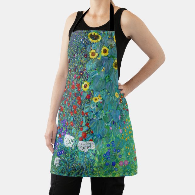 Farm Garden with Sunflowers, Gustav Klimt Apron (Insitu)