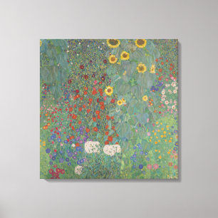 Farm Garden with Sunflowers - Gustav Klimt Canvas Print