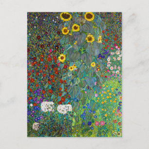 Farm Garden with Sunflowers Gustav Klimt Photo Postcard