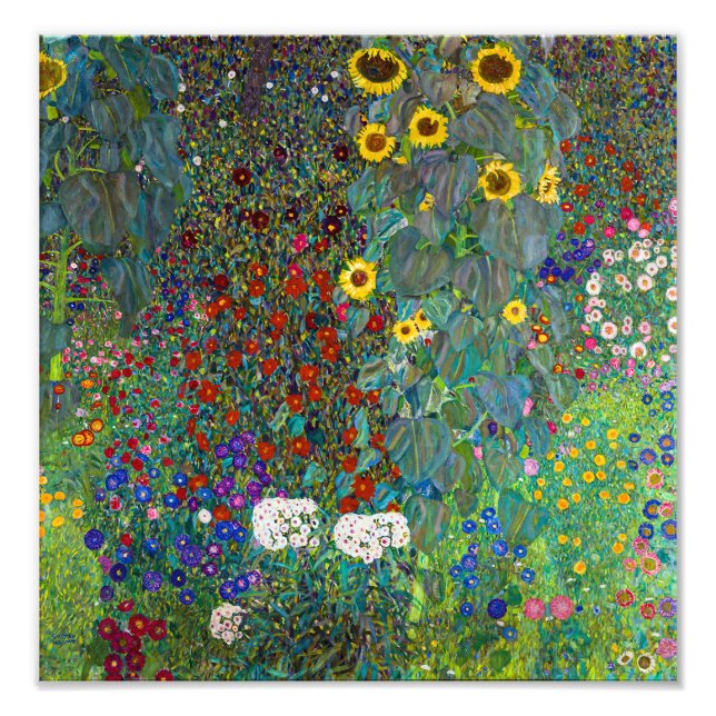 Farm Garden with Sunflowers | Gustav Klimt | Photo Print (Front)