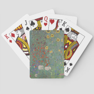 Farm Garden with Sunflowers - Gustav Klimt Playing Cards