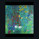 Farm Garden with Sunflowers, Gustav Klimt Poster<br><div class="desc">*You can customise the background colour and text of this item freely using "Edit Design". Gustav Klimt (July 14, 1862 – February 6, 1918) was an Austrian symbolist painter and one of the most prominent members of the Vienna Secession movement. Klimt is noted for his paintings, murals, sketches, and other...</div>