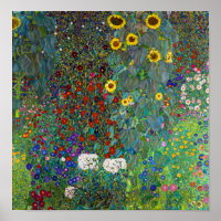 Farm Garden with Sunflowers | Gustav Klimt |