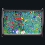 Farm Garden with Sunflowers, Gustav Klimt Serving Tray<br><div class="desc">Gustav Klimt (July 14, 1862 – February 6, 1918) was an Austrian symbolist painter and one of the most prominent members of the Vienna Secession movement. Klimt is noted for his paintings, murals, sketches, and other objets d'art. In addition to his figurative works, which include allegories and portraits, he painted...</div>
