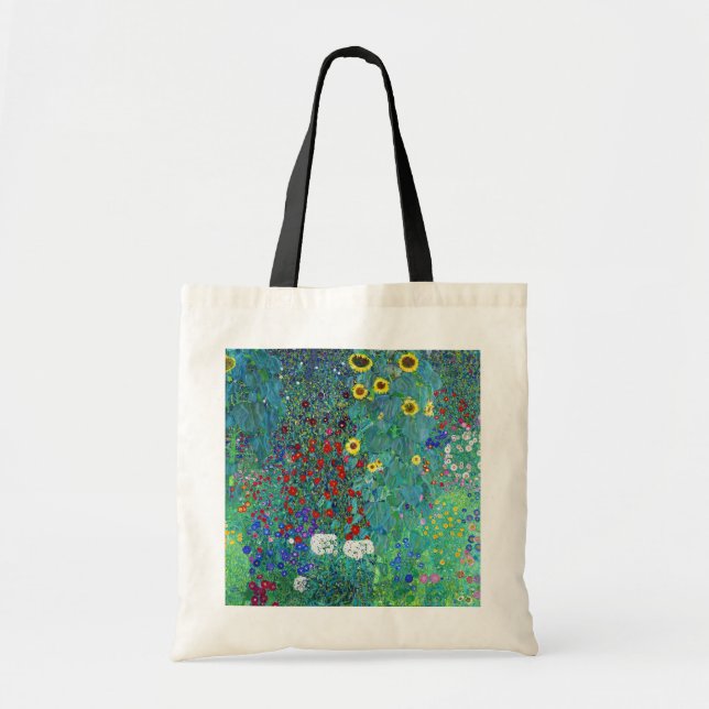 Farm Garden with Sunflowers, Gustav Klimt Tote Bag (Front)