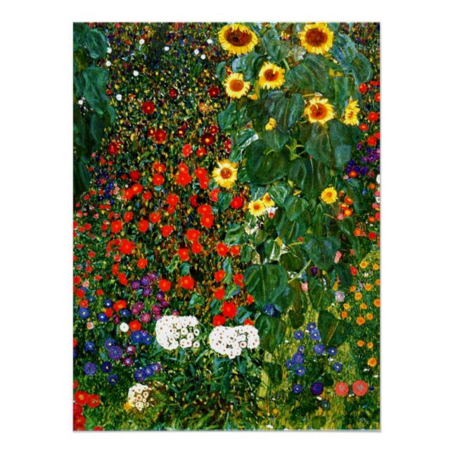 Farm Garden with Sunflowers Poster (Front)