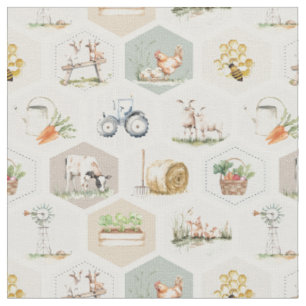 Farm gardening cottagecore rural lifestyle - slow  fabric
