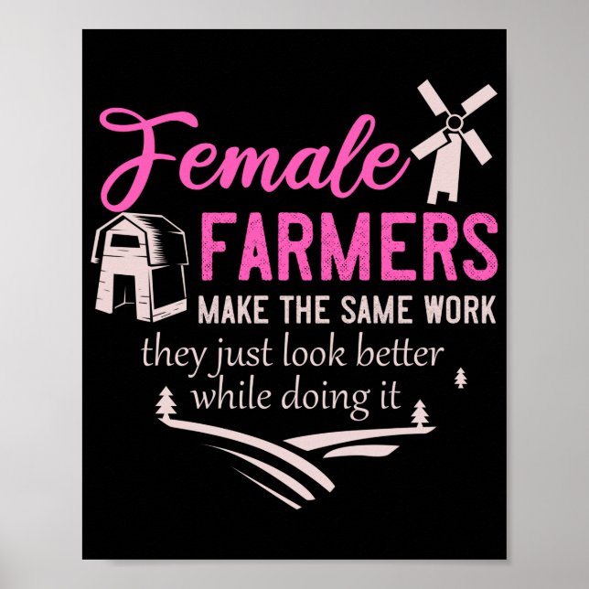 Farm Girl Animals Female Farmer Rancher Daughter Poster (Front)